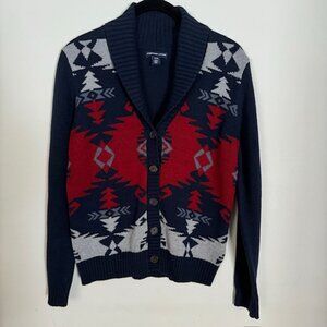 American Living Women's Aztec Cardigan Button Down Sweater Size Medium